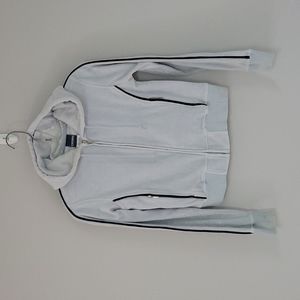 CHAMPS Velvet Feel Baby Blue and Black Strip Hoodie